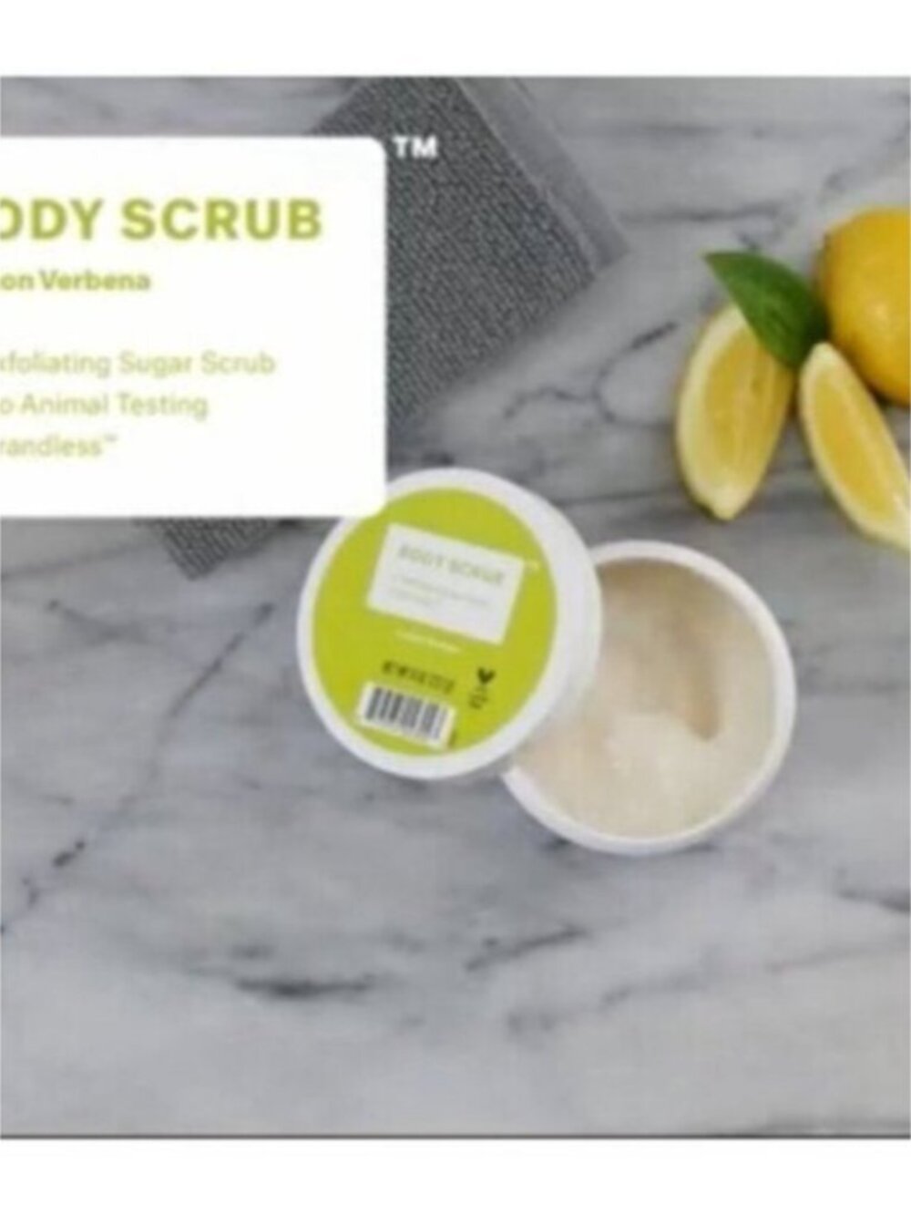 Case of 6 Brandless Salt and Sugar Exfoliating Body Scrub Lemon Verbena 8oz - Picture 3 of 9
